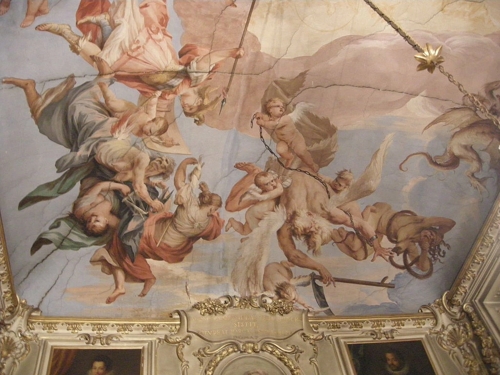 Palazzo Giugni - la Galleria, il soffitto, dettaglio